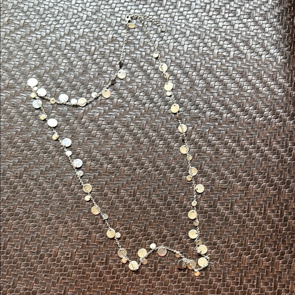 Lia Sophia, Elegant Silver Coin Necklace